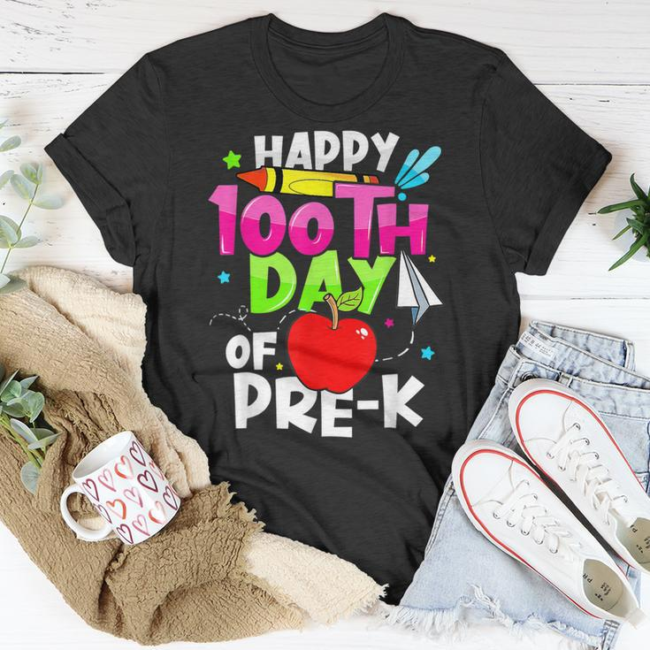 Cute Happy 100Th Day Of School Pre-K Teacher Student T-shirt Funny Gifts