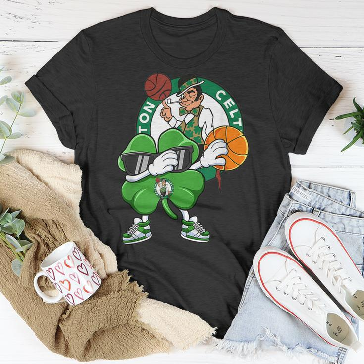 Dabbing Shamrock Basketball St Patricks Day Boston-Celtic Unisex T-Shirt Unique Gifts
