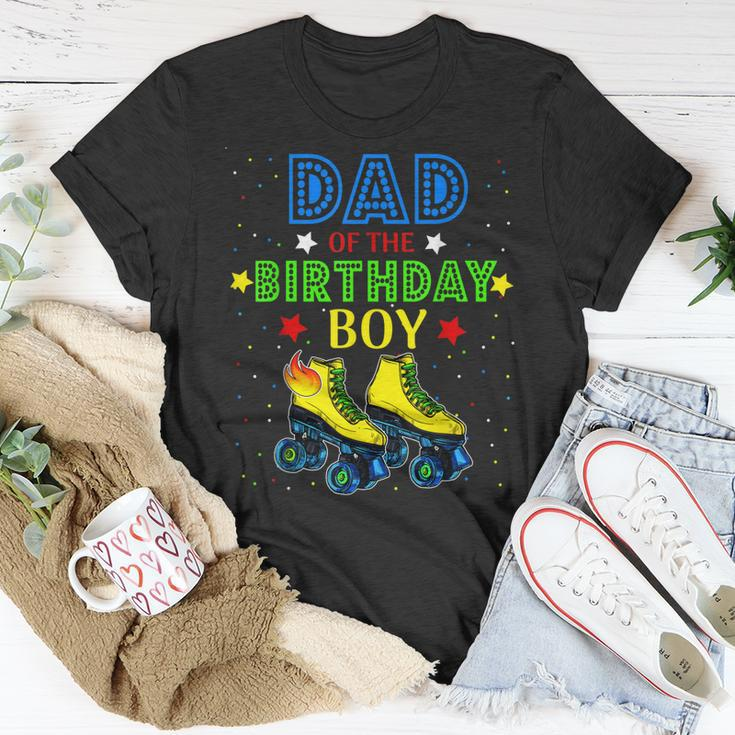 Dad Birthday Rolling Skate Birthday Family Party T-shirt Funny Gifts