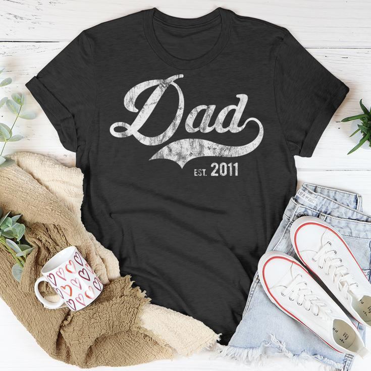 Dad Est 2011 Worlds Best Fathers Day Gift We Love Daddy Unisex T-Shirt Unique Gifts