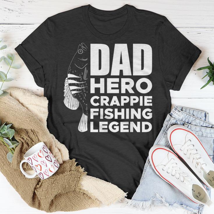 Dad Hero Crappie Fishing Legend Vatertag T-Shirt Lustige Geschenke