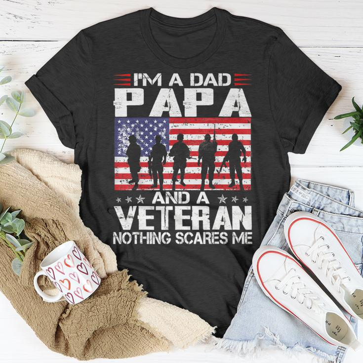 Im A Dad Papa And Veteran Fathers Day Veteran Idea T-Shirt Funny Gifts