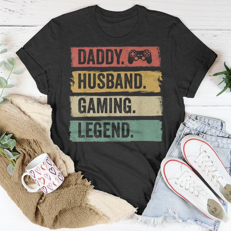 Daddy Ehemann Gaming Legende Vintage Video Gamer Papa Vater T-Shirt Lustige Geschenke