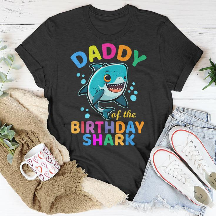Daddy Of The Shark Birthday Dad Matching Family Bday Unisex T-Shirt Unique Gifts
