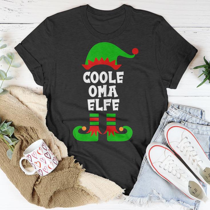 Damen Coole Oma Elfe Partnerlook Familien Outfit Weihnachten T-Shirt Lustige Geschenke