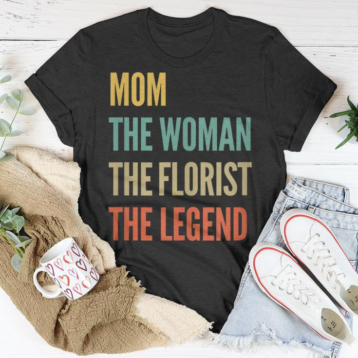 Damen Die Mutter Die Frau Die Floristin Die Legende T-Shirt Lustige Geschenke