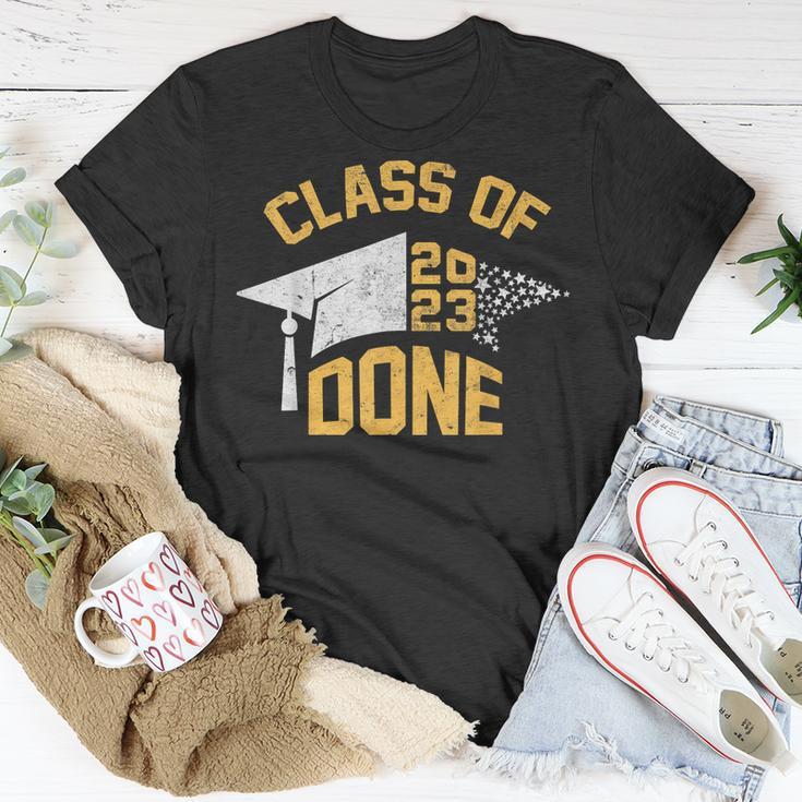 Done Class Of 2023 Graduation Grad Seniors 2023 Unisex T-Shirt Unique Gifts