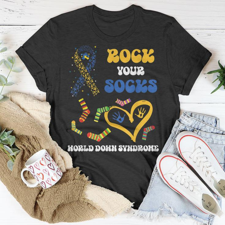 Down Syndrome Awareness Rock Your Socks T21 Man Woman Kids Unisex T-Shirt Unique Gifts