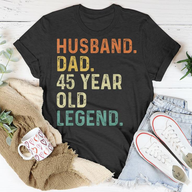 Ehemann Papa 45 Jahre Alte Legende, Retro Vintage T-Shirt zum 45. Geburtstag Lustige Geschenke