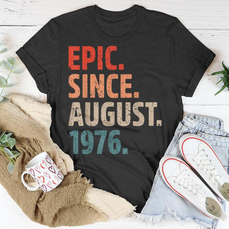 Epic Since August 1976 46 Jahre Alt 46 Geburtstag Vintage T-Shirt Lustige Geschenke