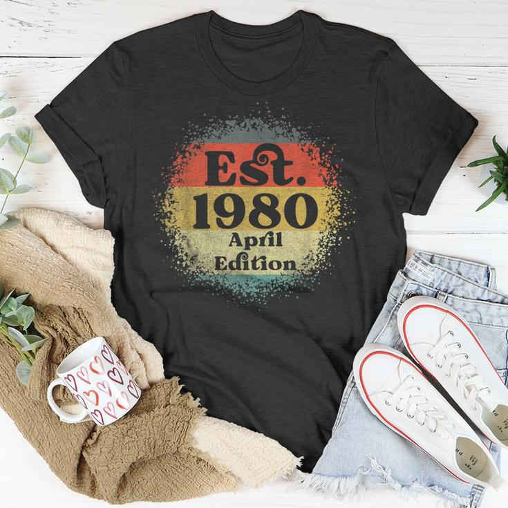 Established 1980 Born April Edition Legend Birthday Unisex T-Shirt Unique Gifts