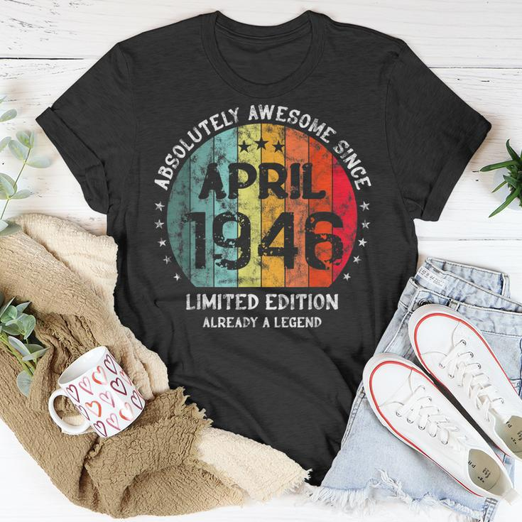 Fantastisch Seit April 1946 Männer Frauen Geburtstag T-Shirt Lustige Geschenke