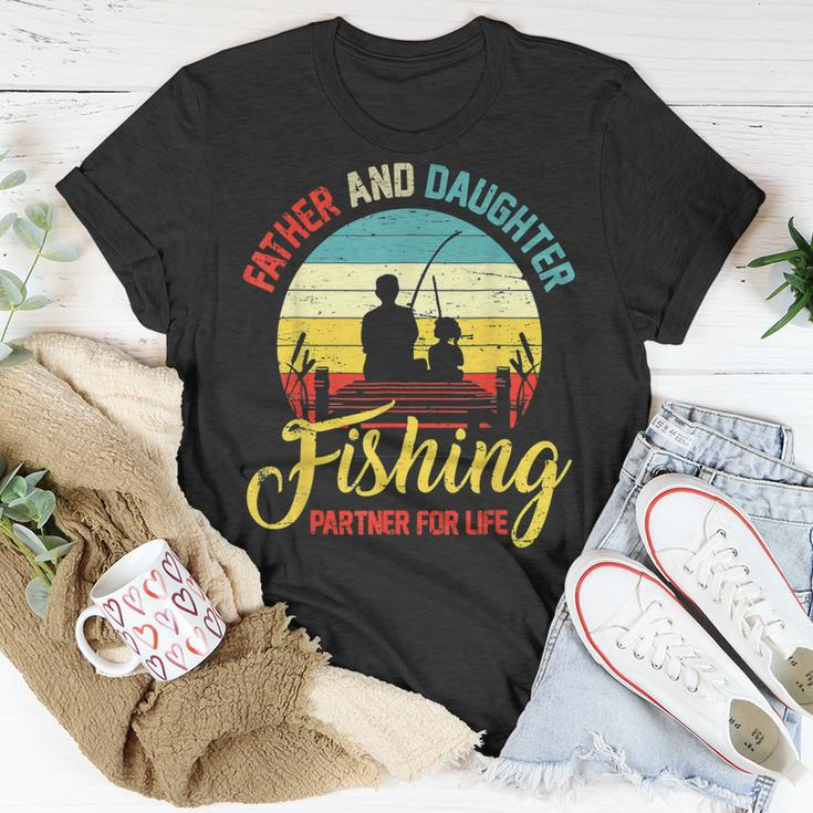 Father Daughter Fishing Partner For Life Retro Matching Dad V2 T-Shirt Funny Gifts