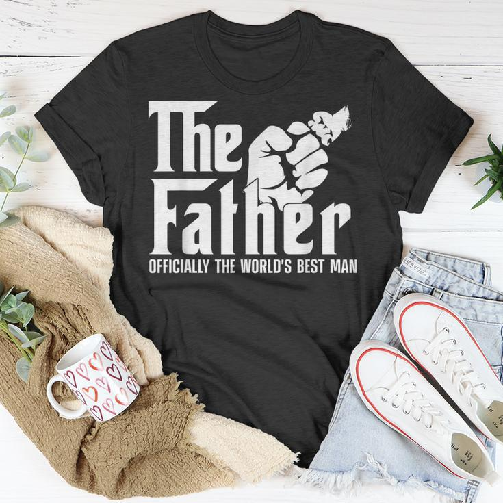 Father Officially Best Man Papa Daddy Stepdad Poppa Husband Gift For Mens Unisex T-Shirt Unique Gifts