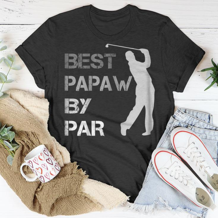 Fathers Day Best Papaw By Par Funny Golf Gift Shirt Unisex T-Shirt Unique Gifts