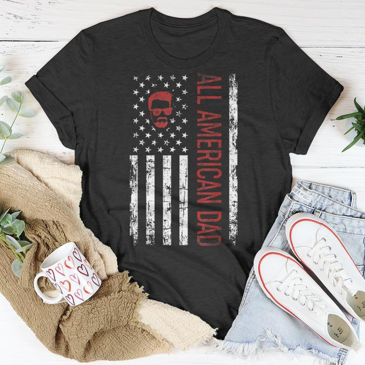 Fathers Day | All American Patriot Usa Dad | 4Th Of July Unisex T-Shirt Unique Gifts