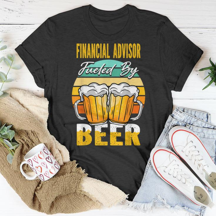 Financial Advisor Fueled By Beer - Beer Lover T-shirt Funny Gifts