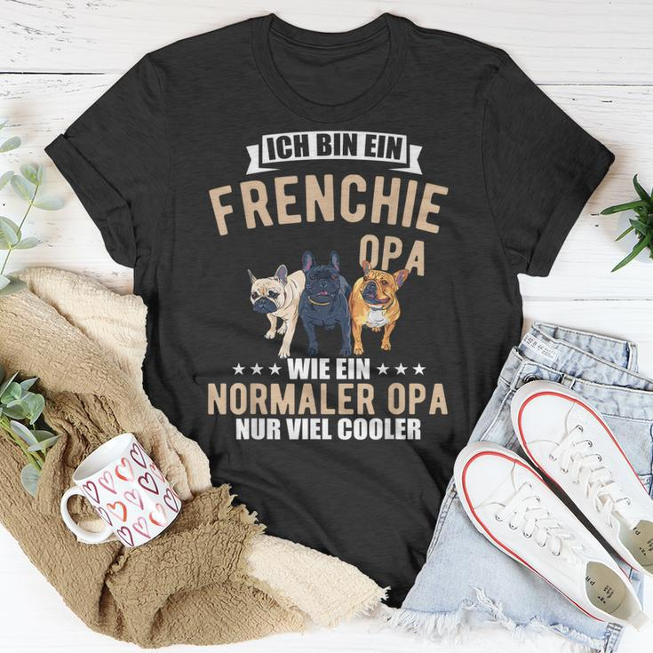 Französische Bulldogge Opa T-Shirt für Herren, Hundebesitzer Tee Lustige Geschenke