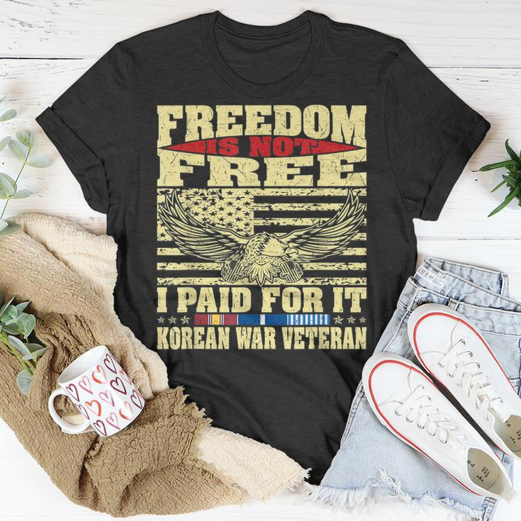 Mens Freedom Is Not Free I Paid For It - Proud Korean War Veteran T-shirt Funny Gifts