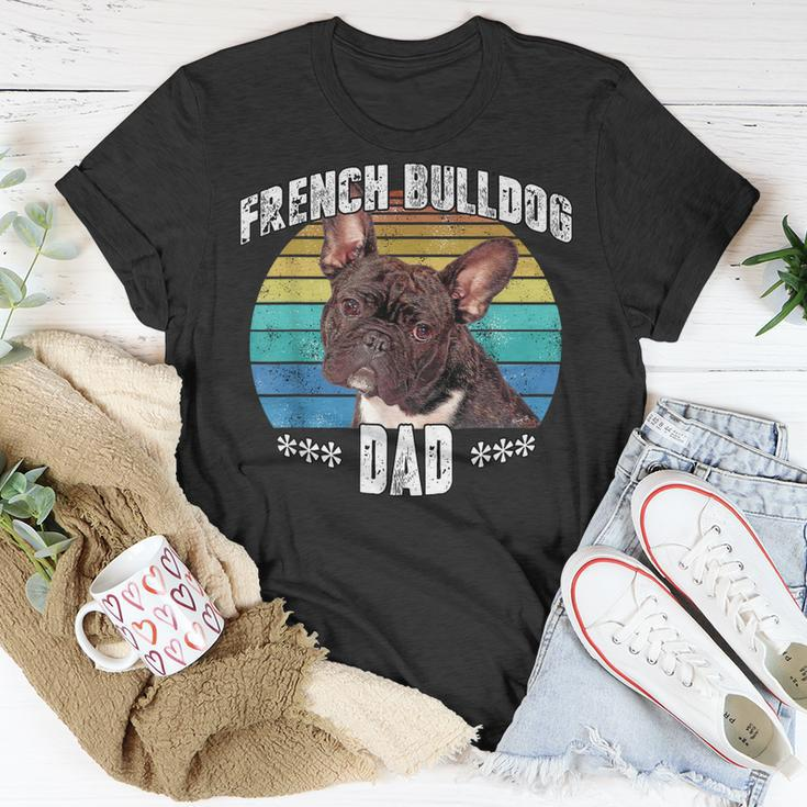 French Bulldog Frenchie Brindle Dad Daddy Fathers Day Gift Unisex T-Shirt Unique Gifts