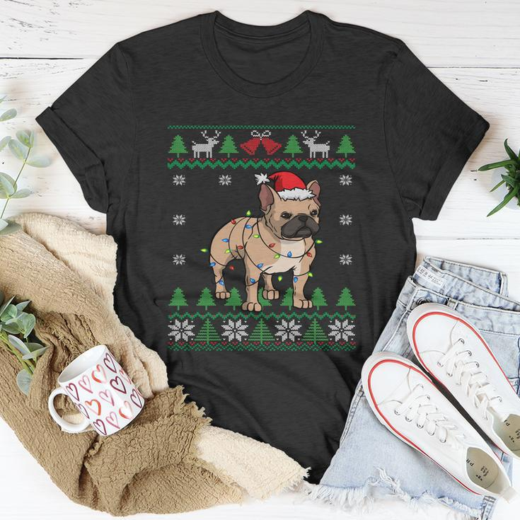 Frenchie Santa Claus Cute French Bulldog Ugly Christmas Gift Unisex T-Shirt Unique Gifts