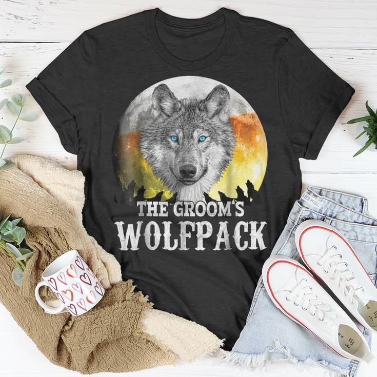 Funny Bachelor Party Grooms Wolf Pack Unisex T-Shirt Unique Gifts