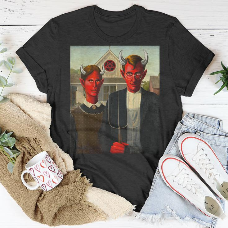 Funny Devil Lover Satan Satanic Halloween Wiccan Devil Unisex T-Shirt Unique Gifts