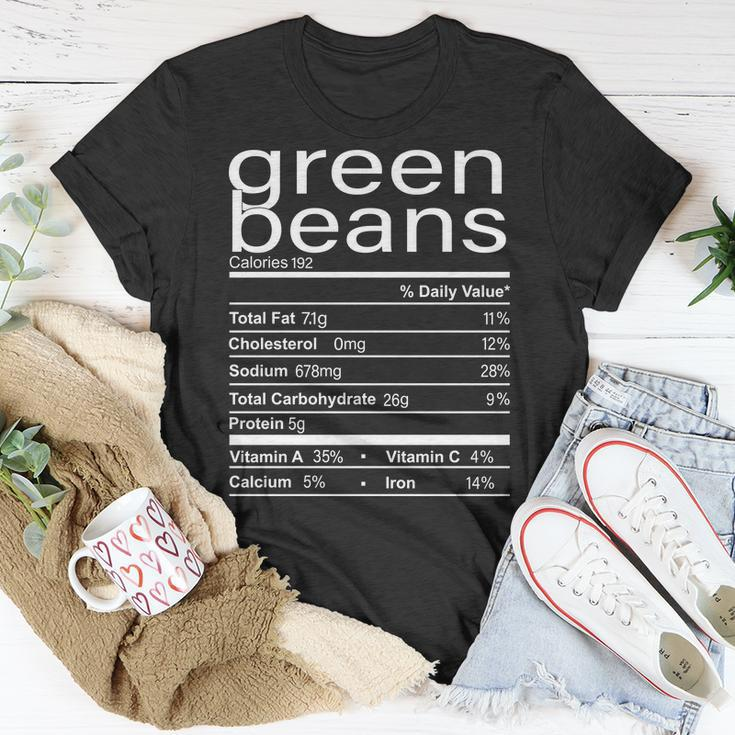 Funny Green Bean Nutrition Unisex T-Shirt Unique Gifts