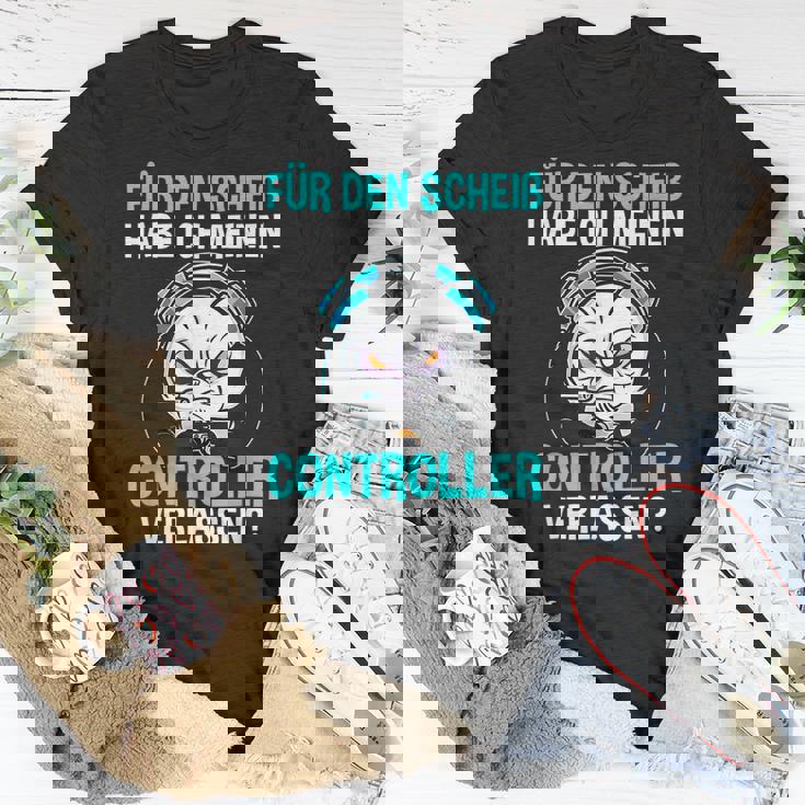 Gamer Zocker Controller T-Shirt, Lustiger Spruch zum Zocken Lustige Geschenke