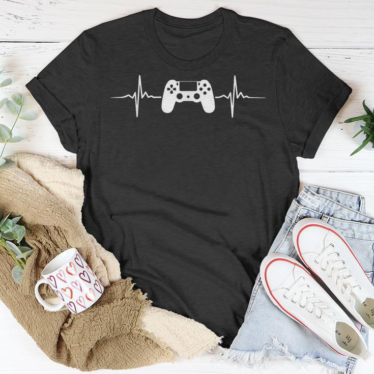 Gaming Zocken Ps Konsole 5 Herzschlag Gamer T-Shirt Lustige Geschenke