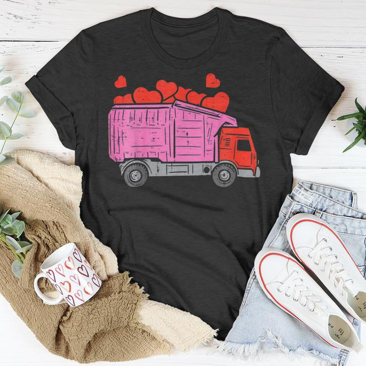 Garbage Truck Hearts Toddler Boys Valentines Day Valentine T-Shirt Funny Gifts