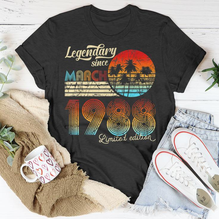 Geburtstag Legendary Since March 1988 Geschenk T-Shirt Lustige Geschenke