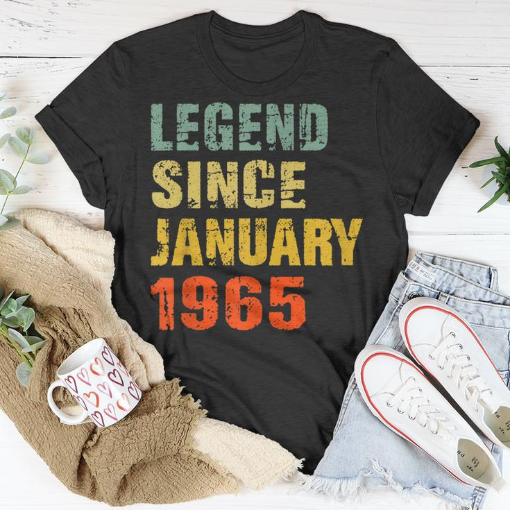 Geschenke Zum 57 Geburtstag Legende Seit Januar 1965 T-Shirt Lustige Geschenke