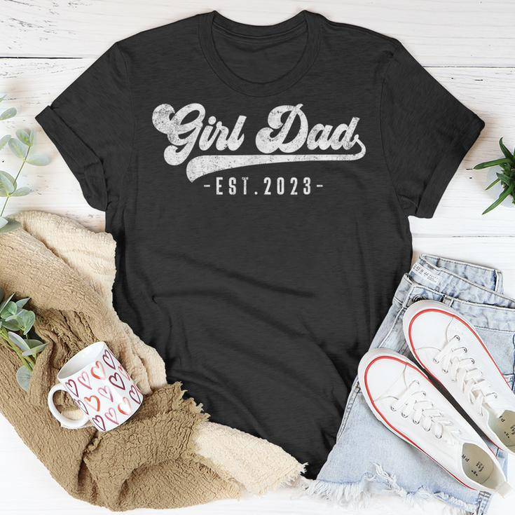 Girl Dad Est 2023 Girl Dad To Be Gifts New Daddy Dad First Gift For Mens Unisex T-Shirt Unique Gifts