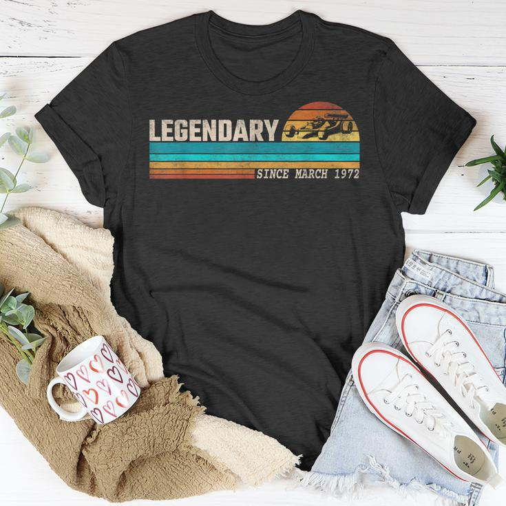 Gokart Driver Legend Seit März 1972 Geburtstag T-Shirt Lustige Geschenke