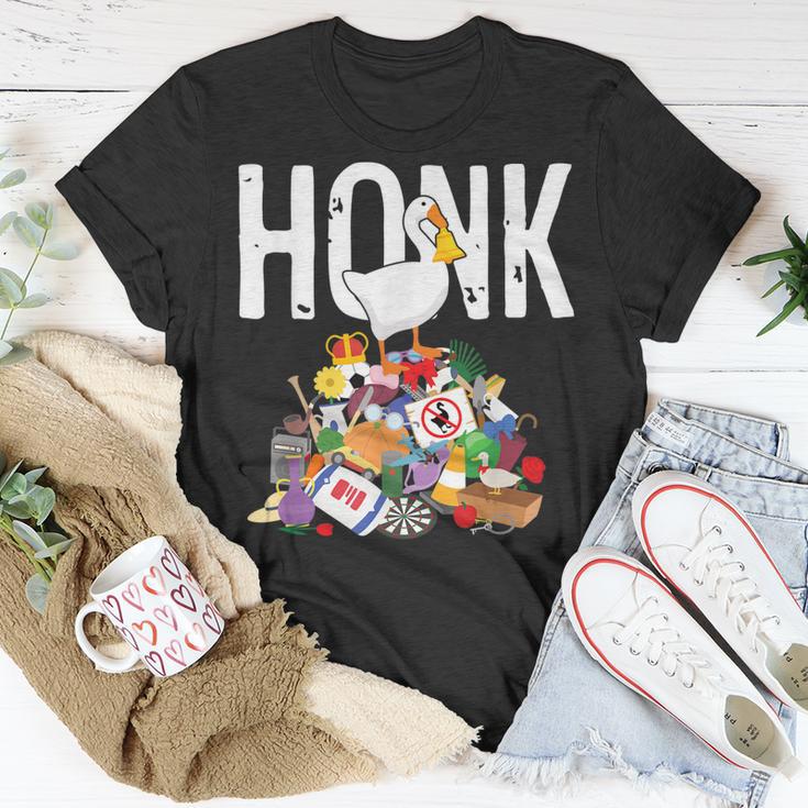 Goose Game Honk Untitled Goose Addiction Press Y To Honk Unisex T-Shirt ...