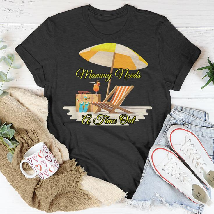 Grandma Needs A Timeout On The Beach With An Adult Beverage Unisex T-Shirt Unique Gifts