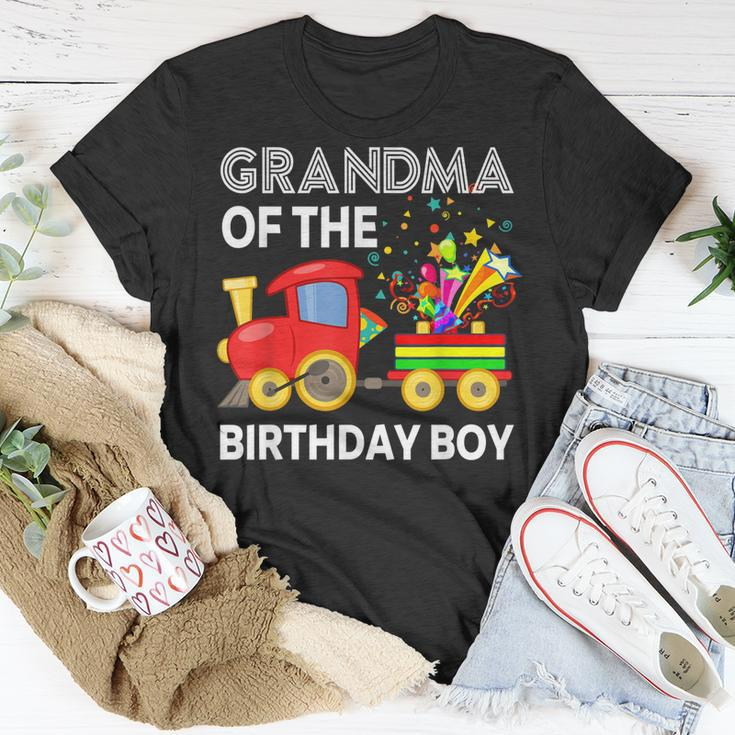 Grandma Of The Birthday Boy Train Birthday Party Toddler Boy Unisex T-Shirt Unique Gifts