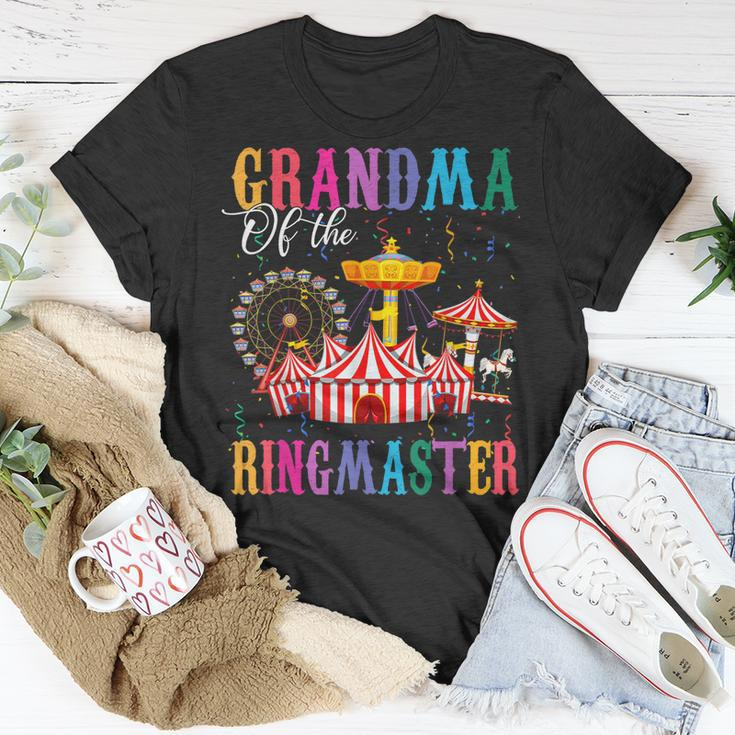 Grandma Of The Birthday Ringmaster Boy Circus Birthday Party Unisex T-Shirt Unique Gifts