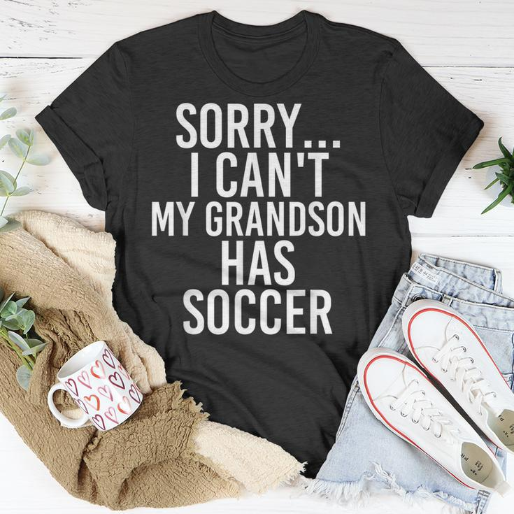 Grandpa Grandma | My Grandson Has Soccer Unisex T-Shirt Unique Gifts