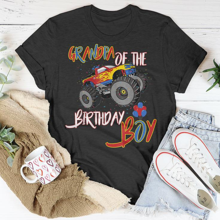 Grandpa Of The Birthday Boy Monster Truck Boys Party Unisex T-Shirt Unique Gifts
