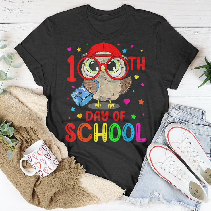 Happy 100 Days Of School Cute Owl Teachers 100 Days Smarter T-shirt Funny Gifts