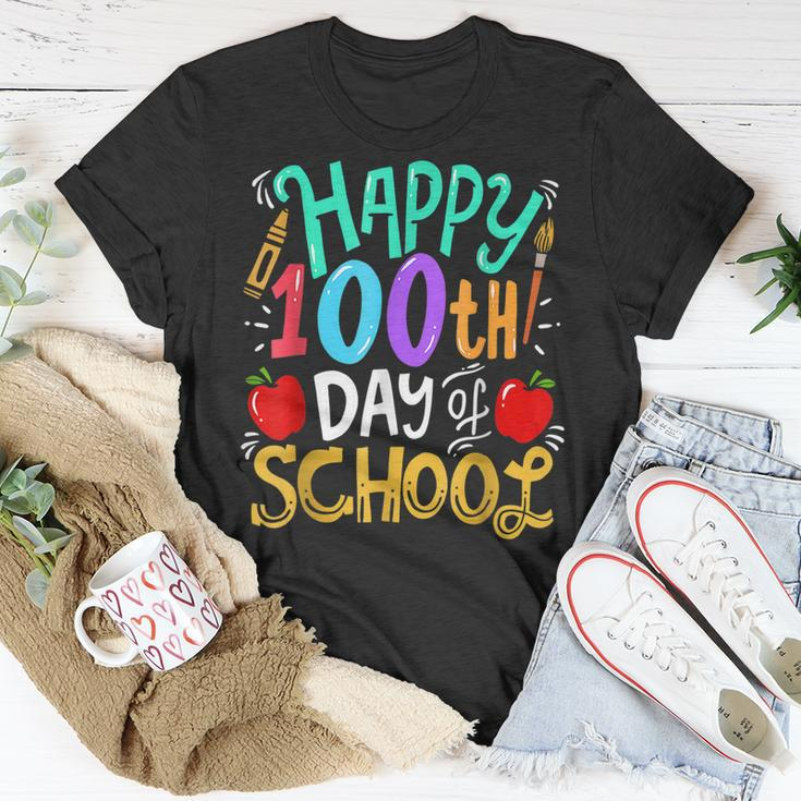 Happy 100Th Day Of School 100 Days Of Pre K Teacher Student T-Shirt Funny Gifts