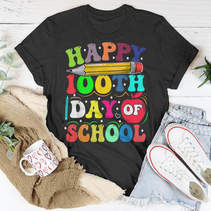 Happy 100Th Day Of School Teacher Student Kids 100 Days V3 T-Shirt ...