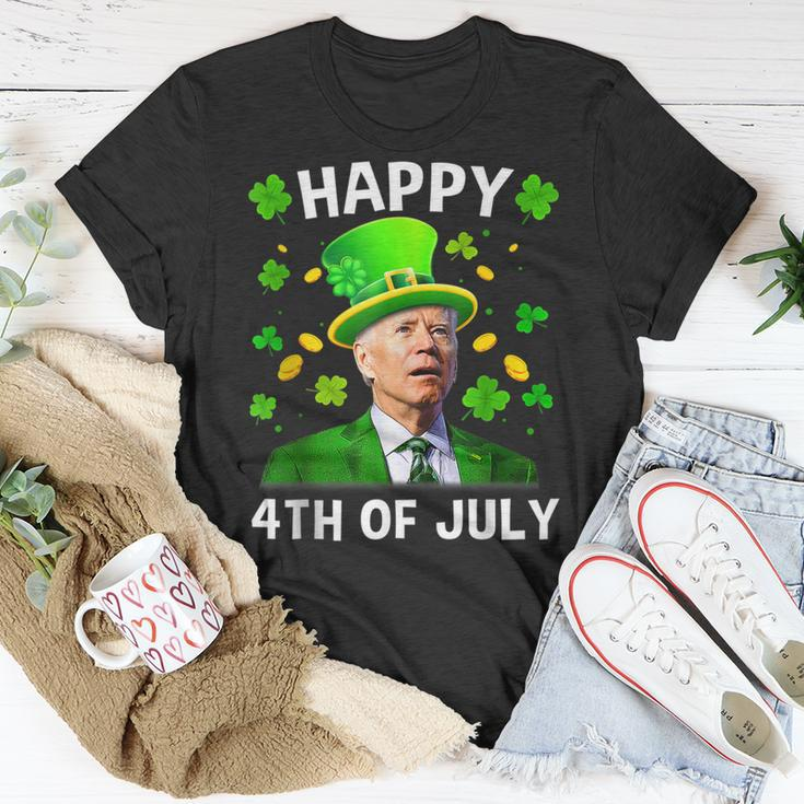 Happy 4Th Of July Confused Funny Joe Biden St Patricks Day Unisex T-Shirt Unique Gifts