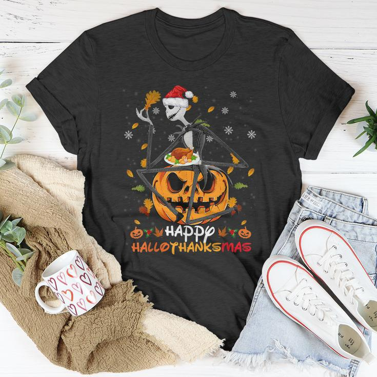 Happy Hallothanksmas Christmas Merry Christmas 2021 Jack Unisex T-Shirt Unique Gifts