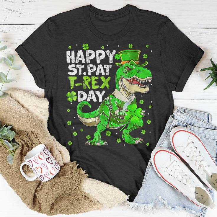 Happy St Pat Trex Day Dinosaur St Patricks Day Toddler Boys V2 T-Shirt Funny Gifts