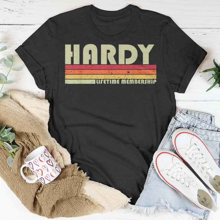 Hardy Surname Funny Retro Vintage 80S 90S Birthday Reunion Unisex T-Shirt Unique Gifts