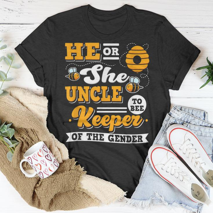 He Or She Uncle To Bee Keeper Of The Gender Unisex T-Shirt Unique Gifts