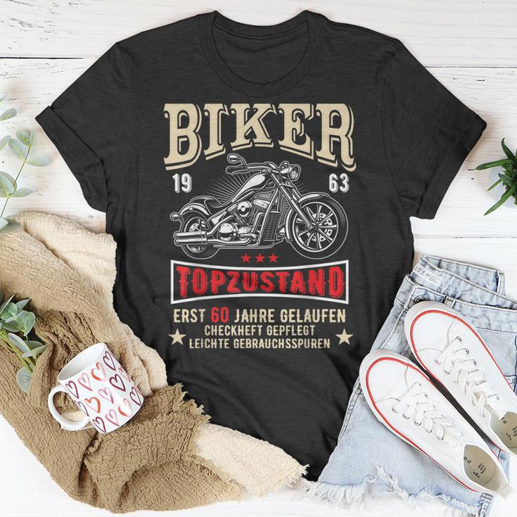 Herren 60 Geburtstag Mann Biker Geschenk Witzig Motorrad 1963 T-Shirt Lustige Geschenke